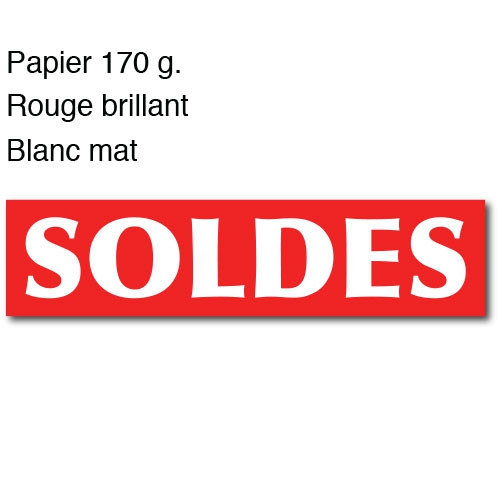 Affiche SOLDES L165 H40 cm