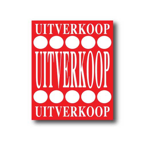 Poster  "UITVERKOOP " L60  H80cm