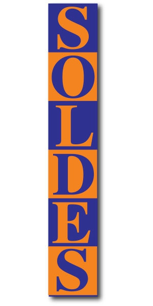 Affiche "SOLDES" L28 H168 cm