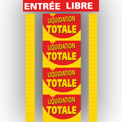 Kit de 4 affiches "LIQUIDATION TOTALE"