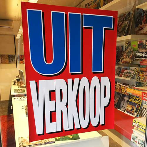 Poster "UITVERKOOP" L60 H80cm.