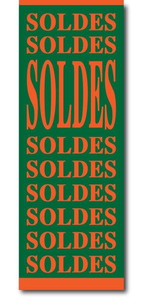 Affiche "SOLDES-SOLDES..." L60 H168 cm