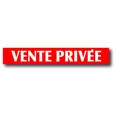 Affiche "VENTE PRIVEE" L85 H12 cm