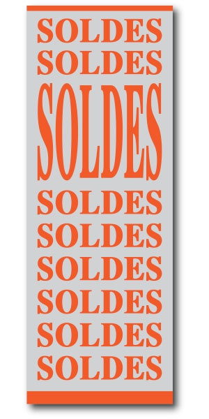 Affiche "SOLDES" L60 H165 cm