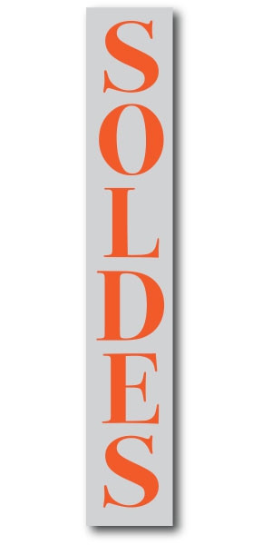 Affiche "SOLDES" L28 H168 cm