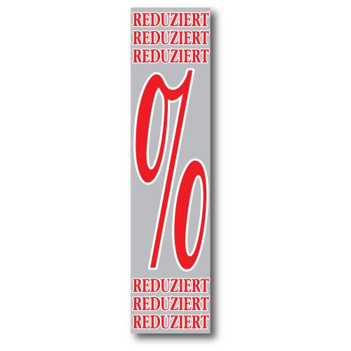 Banner "REDUZIERT %" 170 X 40 CM