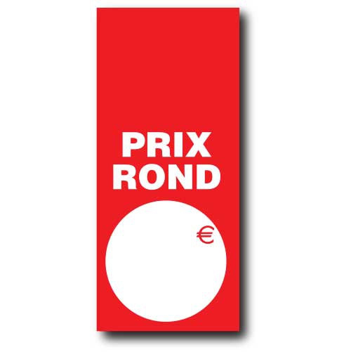 Paquet de 250 étiquettes papier "PRIX ROND" simple L52 H120 mm