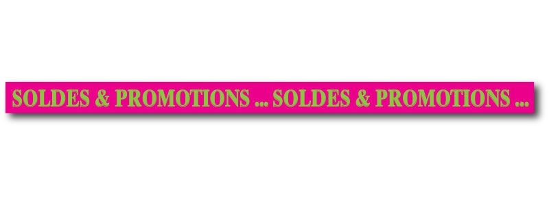 Bandeau "SOLDES & PROMOTIONS" L10 H168 cm