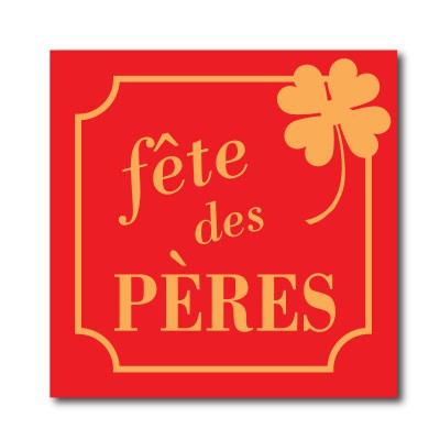 Affiche "Fête des Pères" L48 H48 cm