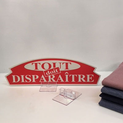 Carton "TOUT doit DISPARAITRE" L36 H11 cm