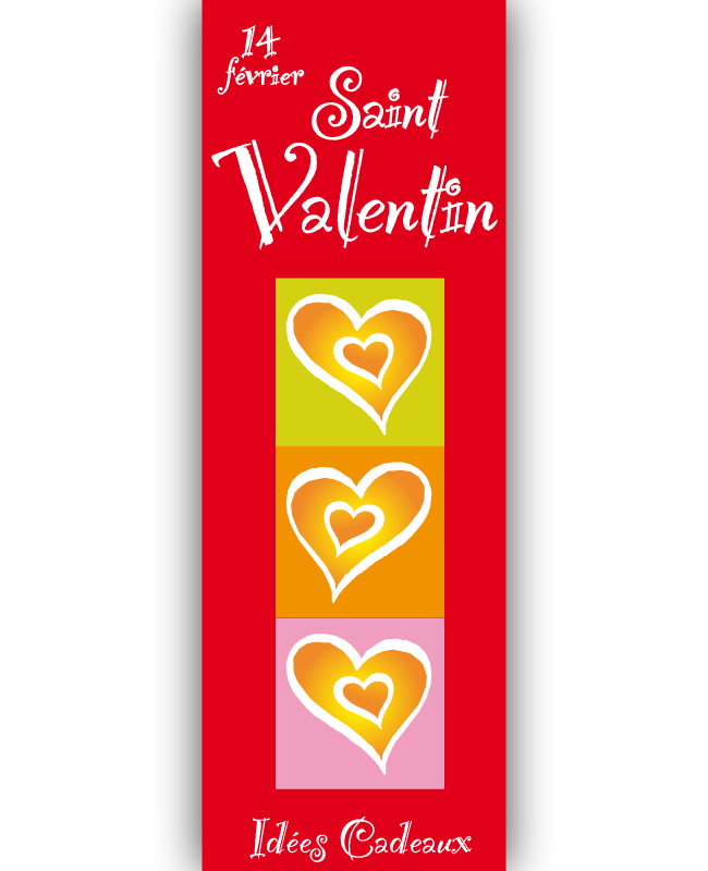 Carton "SAINT VALENTIN" L24 H60 cm