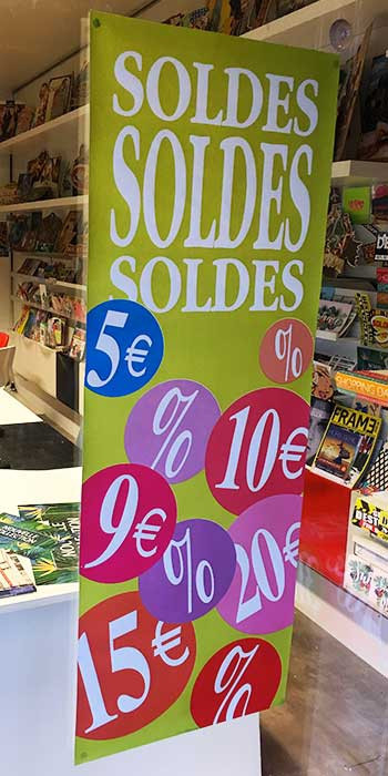 Poster  "SOLDES" L42 H115cm