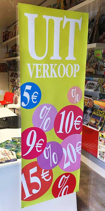 Poster  "UITVERKOOP" L42 H115cm