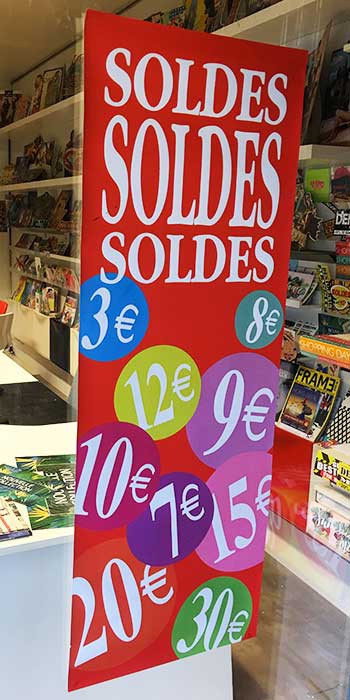 Poster  "SOLDES" L42 H115cm