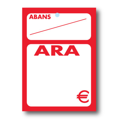 100 etiquetas ''ARA''  70 x 50  mm