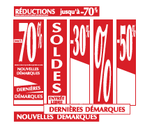 Kit de 8 affiches "SOLDES"