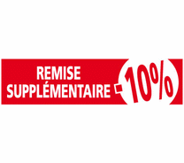 Affiche "Remise sup. -10%" L120 H30 cm