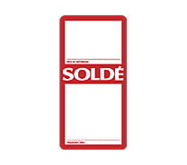Paquet de 100 étiquettes carton "Soldé"