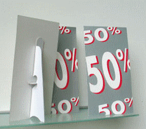 Cardboard "50%" avec chevalet arrière