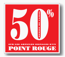 Affiche "50%" L44 H30 cm