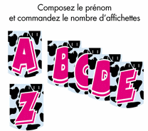 Affichettes "lettre" vache