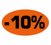 Stickers "-10%" fluo