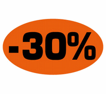 Stickers "-30%" fluo