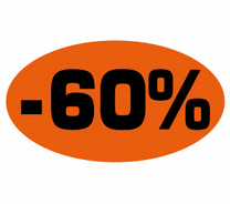 Stickers "-60%" fluo
