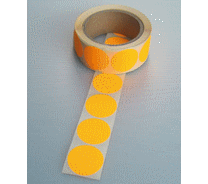1000 Stickers orange "fluo" 40 mm