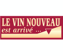 Affiche "VIN NOUVEAU" L68 H23 cm