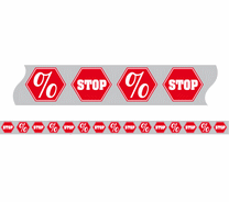 Poster "STOP %" 170 X 10 CM