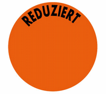 500 stickers "REDUZIERT" . 35 mm