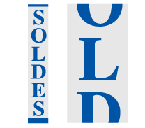 Affiche "SOLDES" L28 H168 cm