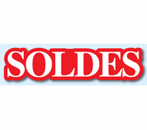 Carton"SOLDES" L46 H12 cm