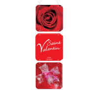 3 cartons "St Valentin" L24 H80 cm