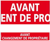 Affiche "Avant changement de Propriétaire"