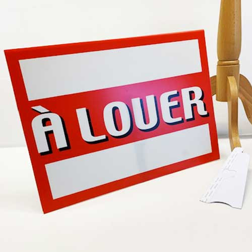 Panneau à poser "A LOUER " L55 H40 cm