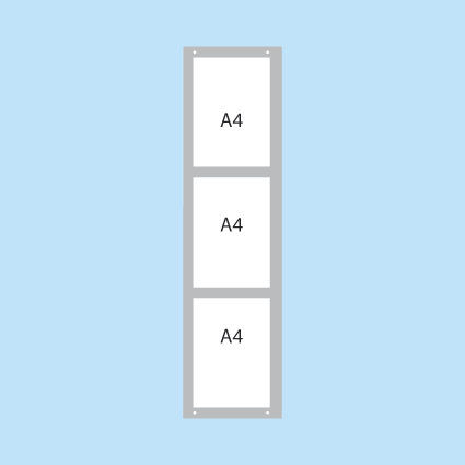 Panneau PVC à suspendre avec 3 pochettes A4