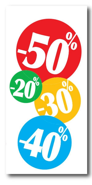 Affiche "20%30%40%50%" L40 H82 cm