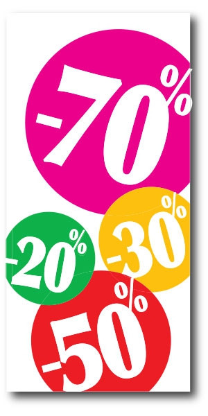 Affiche "20%30% 50%70%" L40 H82 cm