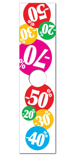 Affiche mannequin "20%30%40%50%70%" L40 H165 cm