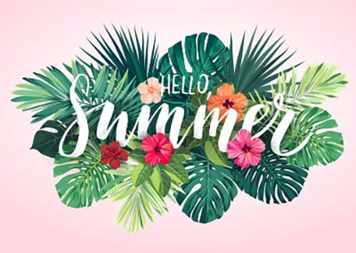 Poster "HELLO SUMMER" L50 H35 cm 