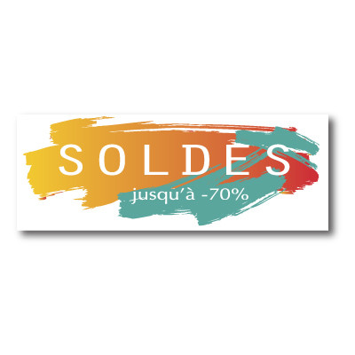 Sticker adhésif "SOLDES" L80 H30 cm