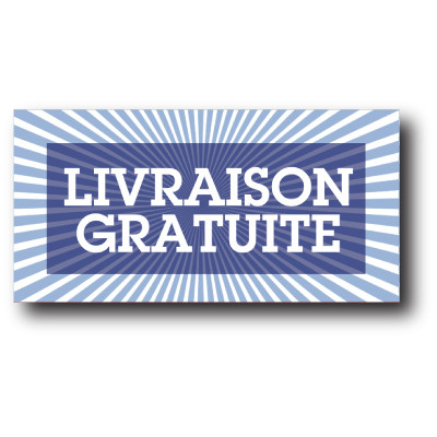 Sticker adhésif "LIVRAISON GRATUITE" L80 H40 cm