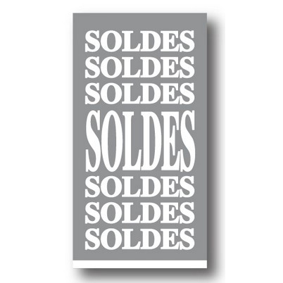 Affiche "SOLDES SOLDES SOLDES..." L40 H73 cm