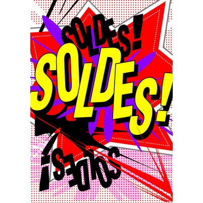 STICKER "SOLDES" L70 H100 cm