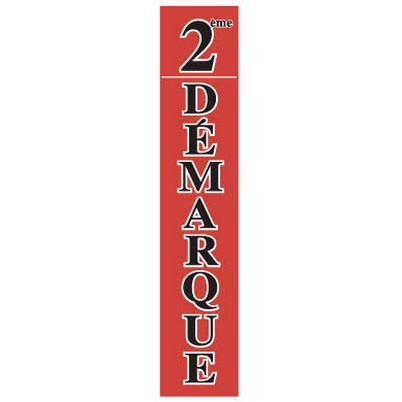 Affiche "2ème DÉMARQUE" fluo L25 H115 cm