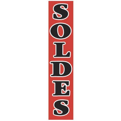 Affiche "SOLDES" fluo L25 H115 cm