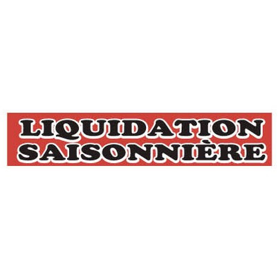 Affiche "LIQUIDATION SAISONNIÈRE" fluo L115 H25 cm