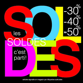 Sticker pour table IKEA Lack "SOLDES" L55 H55 cm